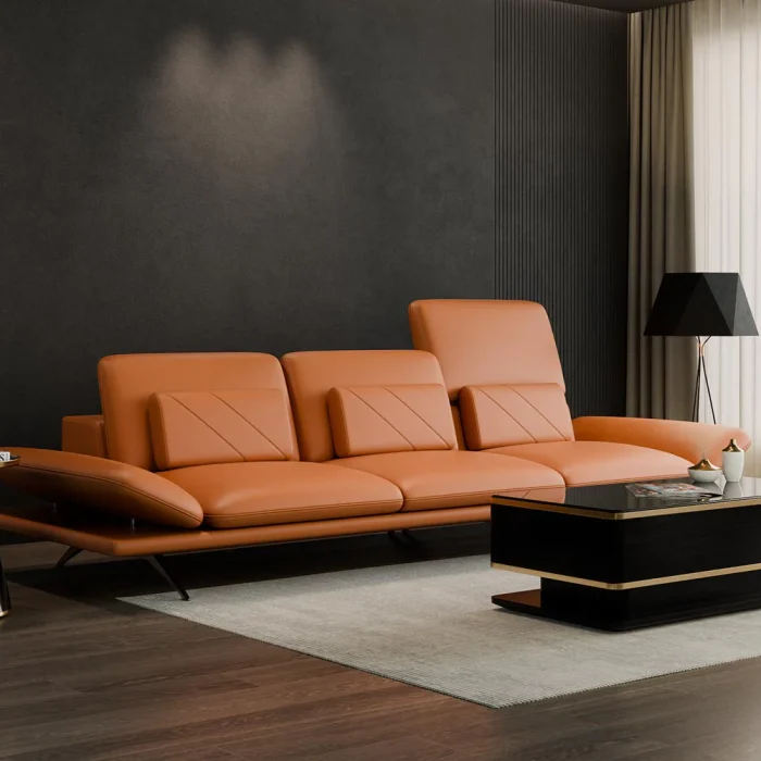 Đóng ghế sofa da cao cấp cho khách