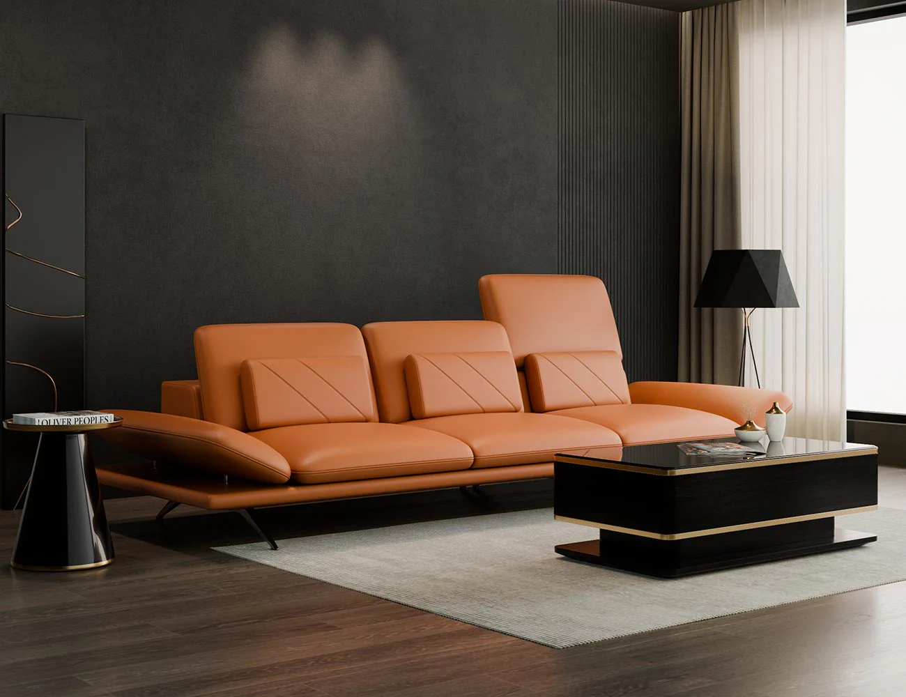 Đóng ghế sofa da cao cấp cho khách