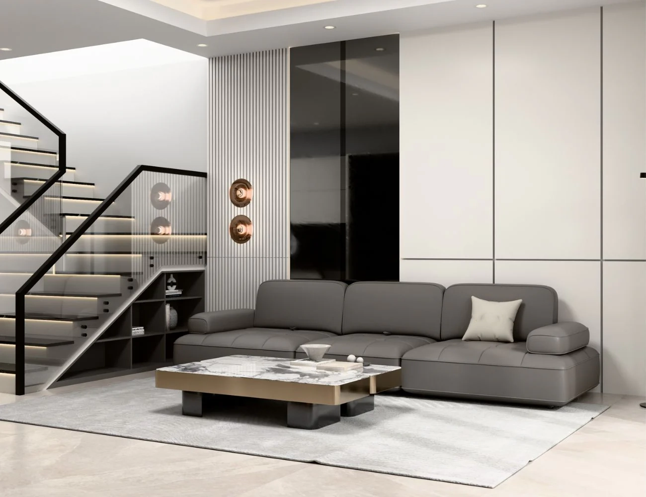Đóng Sofa văng da 3 chỗ tựa lưng mở rộng linh hoạt