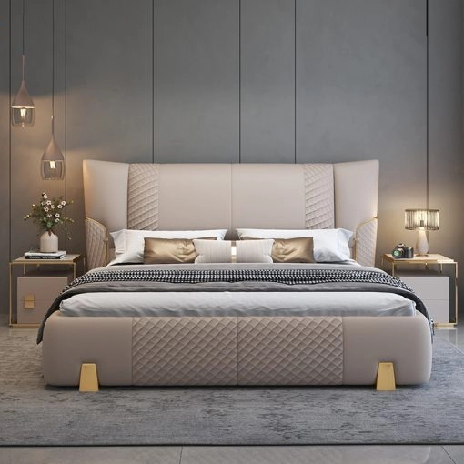 GIƯỜNG NGỦ DA ĐƠN GIẢN HIỆN ĐẠI PHONG CÁCH Ý TPODGN5