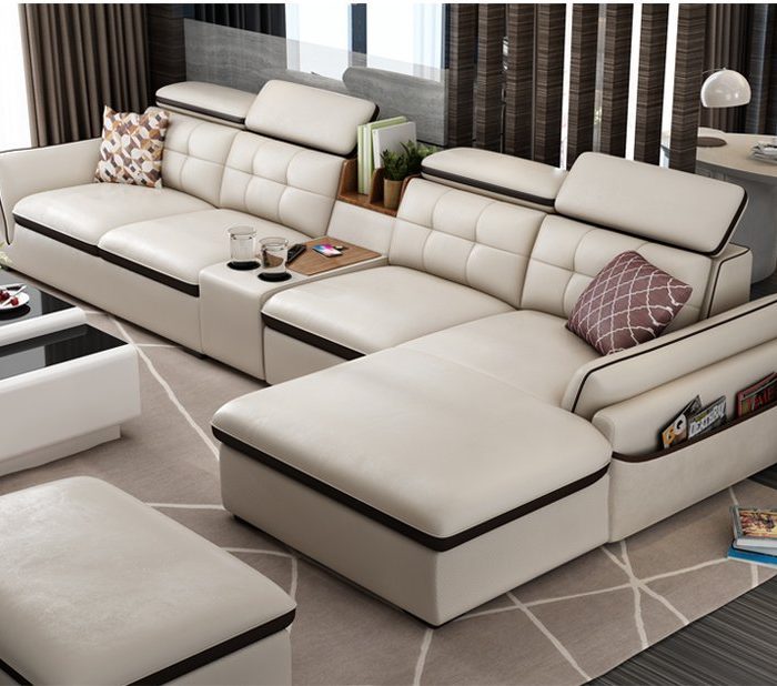 Bọc Ghế sofa phòng khách hiện đại góc chữ L
